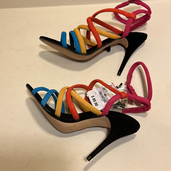Zara Multicolor Suede Leather High
Heel Sandals - Picture 6 of 11